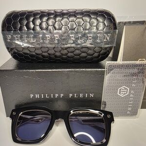 Philipp Plein Black Sunglasses with Case